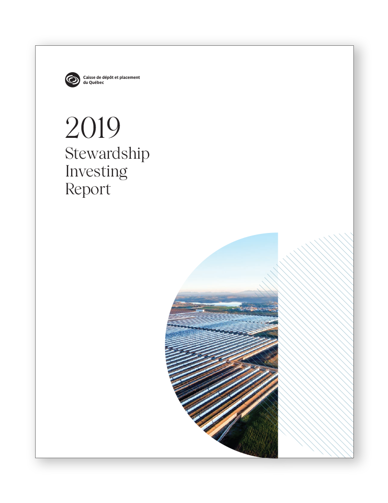 Page cover of our 2019 Sustainable Investment Report.