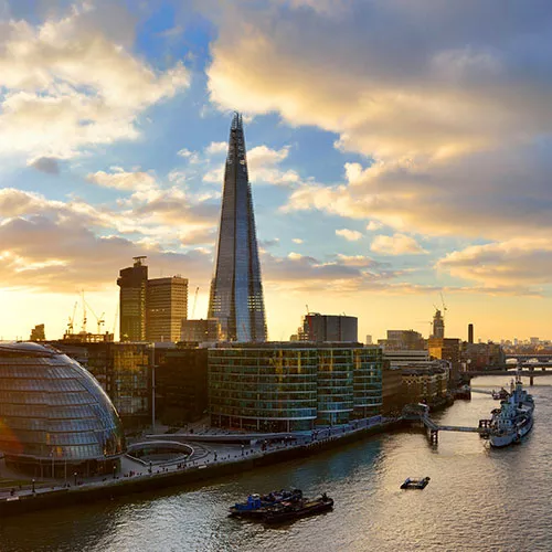 Vue aérienne de la ville de Londres