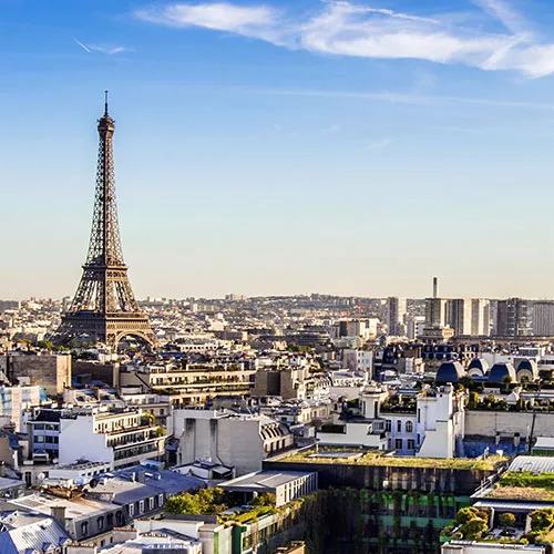 Vue aérienne de la ville de Paris