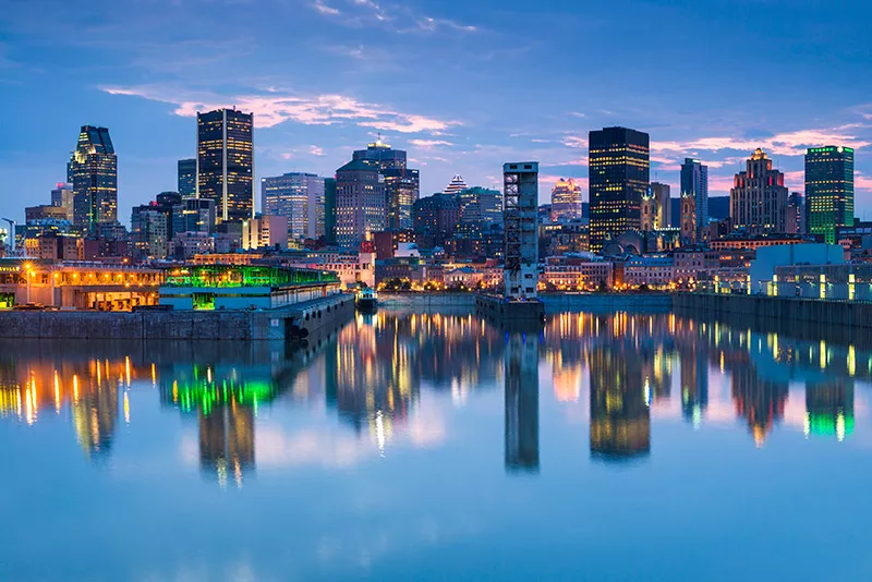 Vue du centre-ville de Montréal.