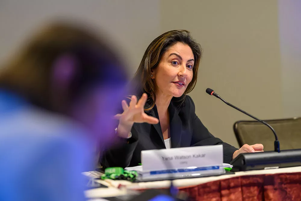 Yana Watson Kakar, Managing Director of CDPQ New York and Head of Americas, during her participation at the Milken Institute Global Conference in Los Angeles, in May 2024
