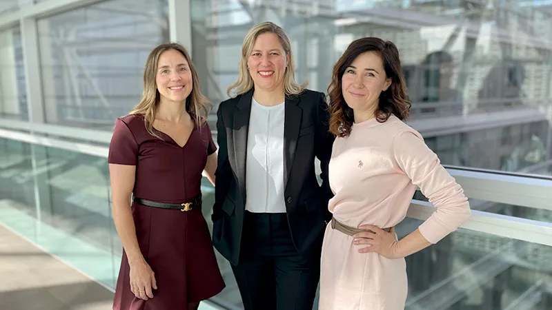 Sophie Bergeron, Catherine Samson et Marie-Pierre Bouchard dans le cadre de l'initiative Cheffes de file.